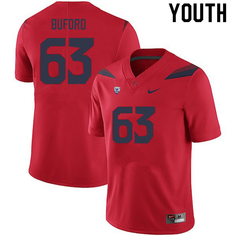 Youth #63 Jack Buford Arizona Wildcats College Football Jerseys Sale-Red - Click Image to Close